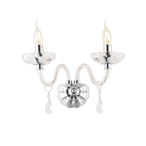 Dekorativní - FAN I-RIFLESSO/AP2 Nástěnné svítidlo Riflesso chrom, 2xE14, 40 x 18 x 35 cm - FANEUROPE - foto 1