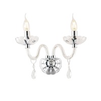 Dekorativní - FAN I-RIFLESSO/AP2 Nástěnné svítidlo Riflesso chrom, 2xE14, 40 x 18 x 35 cm - FANEUROPE