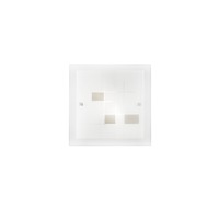 Technická - FAN I-MUSA/PL30 Stropní svítidlo Musa, opál/šedá, 2 x E27, 30 x 8,5 x 30 cm - FANEUROPE