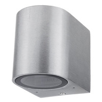 LED nástěnné svítidla - Nástěnná lampa hliníkové leštěné tělo GU10 zásuvka