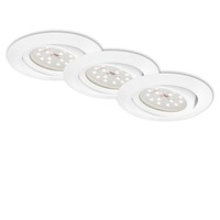 Kruhová - BRI 7172-036 3ks sada LED vestavné svítidlo, pr. 8,2 cm, 3,5 W, bílé - BRILONER