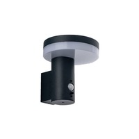 Nástěnná - FAN LED-ENYA-AP Solární nástěnné svítidlo ENYA antracit, hliník, 13 W, 1440 lm, 4000 K, IP44, senzor, 65 x 13 cm - FANEUROPE