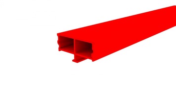 Plexi pro Al profily - IMPR 985605 Reprofil kryt Dummy červená 3000 mm - DEKOLIGHT