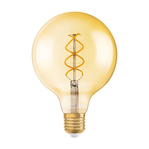 E27 - RED G13152 OSRAM Vintage Globe 125 SPIRAL 230V E27 LED EQ25 2000K - DESIGN RENDL - foto 1