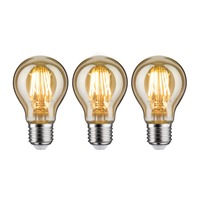 E27 - P 5074 Vintage Edition set LED žárovka E27 230V 3x6,5W 2500K zlatá - PAULMANN