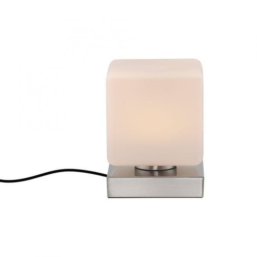 Stolní lampy dekorační - PN 4036-55 DADOA LED stolní lampa stříbrná, tvar kostky, dotykový stmívač, nadčasový design 3000K - PAUL NEUHAUS - foto 1