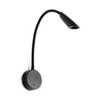 S ramenem - FARO 41032 BOKEN nástěnná lampa na čtení, černá - FARO