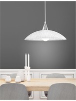 Polokoule - NV 7326501 Závěsné svítidlo SHELL chromovaný kov bílá a čiré strukturované sklo E27 1x12W - NOVA LUCE