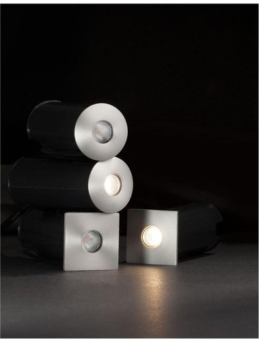 Zapuštěná - NV 9203113 Venkovní zapuštěné svítidlo do země BANG nikl satén hliník LED 1W 3000K IP67 100-240V 42st. vč. driveru - NOVA LUCE - foto 1