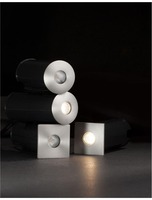Zapuštěná - NV 9203113 Venkovní zapuštěné svítidlo do země BANG nikl satén hliník LED 1W 3000K IP67 100-240V 42st. vč. driveru - NOVA LUCE