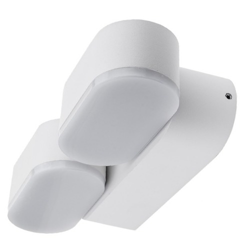 LED nástěnné svítidla - LED nástěnné svítidlo Epistar 2x6W bílé tělo otočné - foto 1