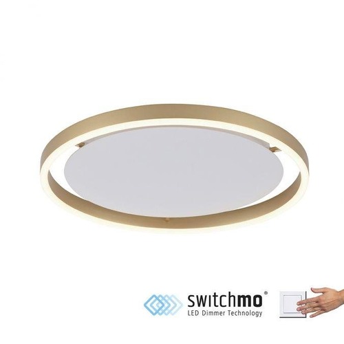 Kruhová - LD 15391-60 RITUS LED stropní svítidlo, matná mosaz, kruhové, pr.40cm, stmívatelné, Switchmo, teplá bílá krokově stmívatelné 3000K - LEUCHTEN DIREKT / JUST LIGHT - foto 1