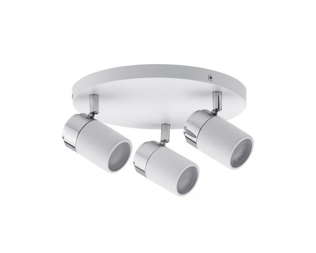 Bodová - P 66712 Spotové svítidlo Zyli bílá/chrom max. 3x10W GU10 IP44 - PAULMANN - foto 1