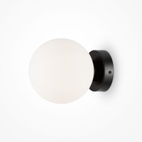Dekorativní - M MOD321WL-01B Nástěnné svítidlo Basic form E14 40W opálové sklo černý kov - MAYTONI
