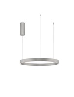 Kruhová - NV 9345662 Závěsné svítidlo ELOWEN broušený šampaň stříbrný hliník a silikon LED 60W 3000K stmívatelné - NOVA LUCE