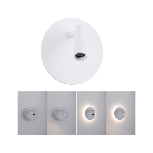 Bodová - P 71287 LED nabíjecí nástěnné svítidlo Kiora 2700K / 3,7V 0,6W / 0,7W stmívatelné bílá - PAULMANN - foto 1