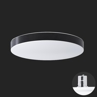 Koupelnová - OS DEL69347 DELIA CV3 stropní/nástěnné plastové polovestavné svítidlo bílá / bílo - černá IP44 3000 K 49W LED nouzové kombinované 3 h (původní kód OS 69347) - OSMONT