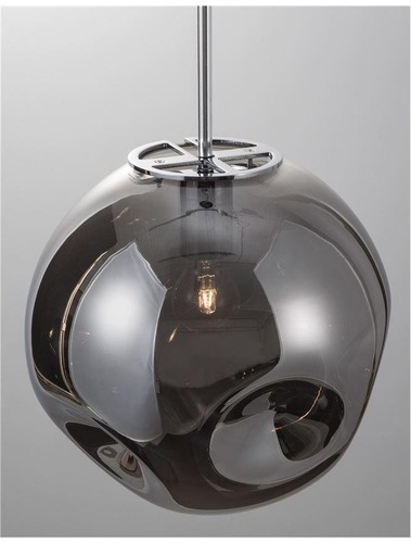 Koule - NV 9988103 Závěsné svítidlo MAYAN chromovaný kov kouřové šedé sklo E27 1x12W 230V IP20 bez žárovky - NOVA LUCE - foto 1