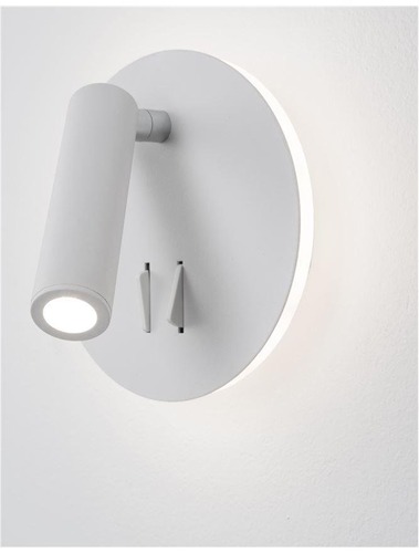 Bodová - NV 9081221 Bodové svítidlo PENOR bílý hliník a akryl vypínač na těle LED Cree 9W 230V 3000K IP20 - NOVA LUCE - foto 1
