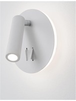 Bodová - NV 9081221 Bodové svítidlo PENOR bílý hliník a akryl vypínač na těle LED Cree 9W 230V 3000K IP20 - NOVA LUCE