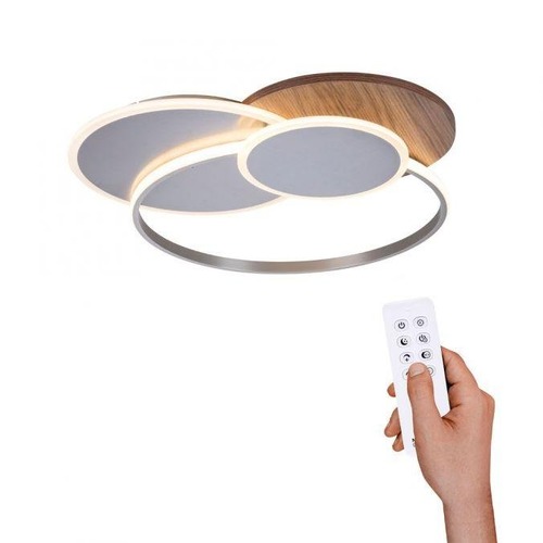 Kruhová - PN 8328-79 PALMA LED stropní svítidlo, dřevo, stmívatelné, dálkový ovladač, do interiéru 2700-5000K - PAUL NEUHAUS - foto 1