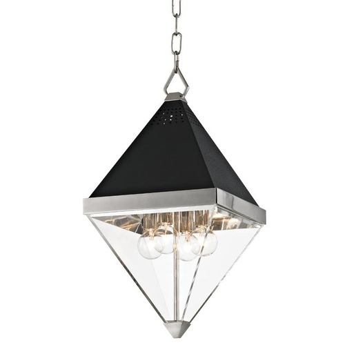 Dekorativní - HVLG 4510-PN-CE Závěsné svítidlo COLTRANE ocel/akryl nikl/čirá E14 4x25W - HUDSON VALLEY - foto 1