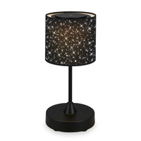 Na stůl - BRILO 7443-015 LED bateriové stolní svítidlo, pr.12,5 cm, LED modul, 3W, 350 lm, černá - BRILO