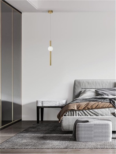 Subtilní - NV 9054451 Závěsné svítidlo NEUTRON zlatý hliník a akryl LED 10W 230V 3000K IP20 - NOVA LUCE - foto 1