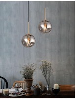 Koule - NV 9426751 Závěsné svítidlo SPADA zlatý kov a chromové sklo černý PVC kabel E27 1x12W 230V IP20 bez žárovky - NOVA LUCE