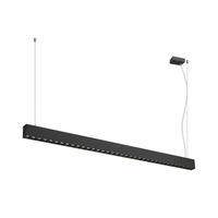 Podélná - LA 1010516 GLENOS® PRO závěsné svítidlo, 1, 5 m, DALI, UGR16, délka závěsu 210 cm, 4000K, 75°, černá - BIG WHITE (SLV)