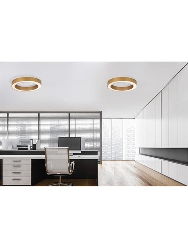 Kruhová - NV 9345634 Stropní svítidlo MORBIDO zlatý mosazný hliník a akryl LED 50W 230V 2700K - 4000K IP20 vč. dálkového ovládání stmívatelné Tuya - NOVA LUCE - foto 1