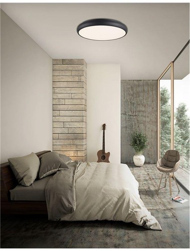 Kruhová - NV 8100986 Stropní svítidlo GAP černý hliník akrylový difuzor LED 62W 230V 3000K IP20 - NOVA LUCE - foto 1