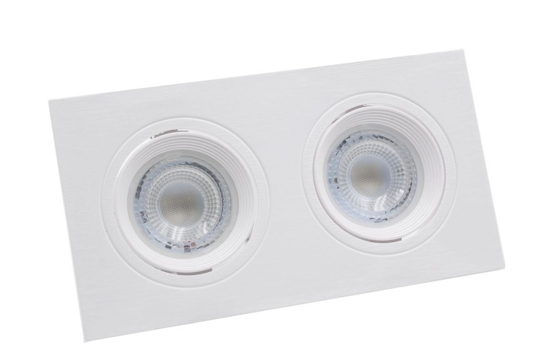 Hranatá - CEN KLISM2 SPOT KLIK obdélnikový dvojitý pro 2x MR16 nebo GU10 IP20 - CENTURY - foto 1