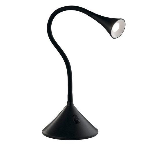 Stolní lampy dekorační - FAN LEDT-NEWTON-BLACK Stolní lampa LAMPADA DA LETTURA LED NEWTON černá 3,2 W 300 lm 4000 K 13x51 cm - FANEUROPE - foto 1
