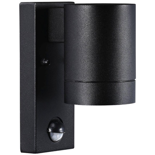 Nástěnná - NOR 21509103 Venkovní nástěnné svítidlo Tin Maxi Sensor 1x35W GU10 černá čirá - NORDLUX - foto 1