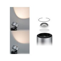 Stolní lampy dekorační - P 79718 LED stolní lampa Aldan 3,5W černá/hliník kartáčovaný stmívatelné - PAULMANN
