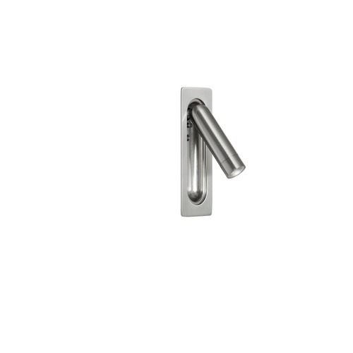 Zapuštěná - FAN INC-DEFOE-NIK Nástěnné zapuštěné svítidlo LED Defoe, nastavitelné, nikl, 3 W, 300 lm, 3000 K, 14 x 6,7 x 16,9 cm - FANEUROPE - foto 1