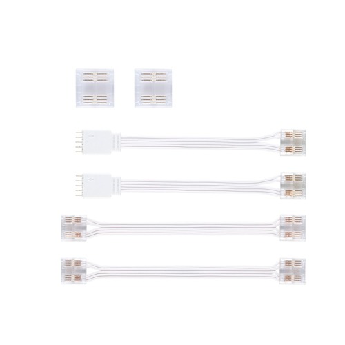Příslušenství pro LED pásky - P 71058 MaxLED spojka sada Full-Line COB RGBW bílá/čirá - PAULMANN - foto 1