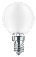 E14 - CEN INSH1G-041460 LED FILAMENT MINI GLOBE SATEN 4W E14 6000K 470Lm 360d 45x80mm IP20  - CENTURY