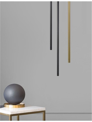 Subtilní - NV 9088103 Závěsné svítidlo ELETTRA černý hliník LED 5W 230V 3000K IP20 - NOVA LUCE - foto 1