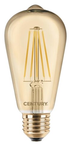 E27 - CEN INVPD-082722 LED FILAMENT ST64 EPOCA 8W E27 2200K 630Lm 360d DIMM 64x138mm IP20  - CENTURY - foto 1