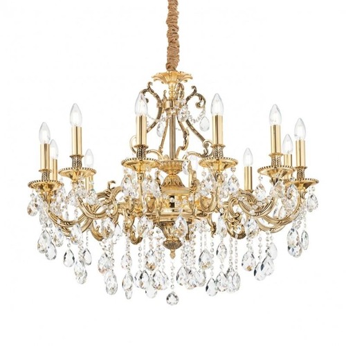 Dekorativní - ILUX 164960 Závěsné svítidlo Ideal Lux Gioconda SP12 oro 164960 zlaté 90cm - IDEALLUX - foto 1