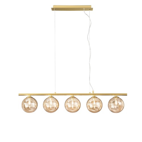 Dekorativní - FAN I-HONEY-SQ5 Závěsné svítidlo Honey, zlaté, 5 x G9, 100 x 15 x 166 cm - FANEUROPE - foto 1