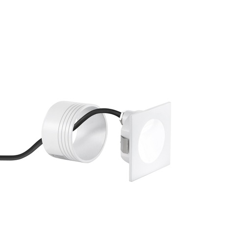Zapuštěná - FAN INC-ONYX-Q1 BCO Zápustné venkovní svítidlo LED Onyx, bílé, hliník, 2 W, 420 lm, 4000 K, IP54, 8 x 8 x 4 cm - FANEUROPE - foto 1