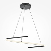 Dekorativní - M MOD242PL-L33BK Závěsné svítidlo Curve 33W nastavitelná bílá 1600lm černý hliník - MAYTONI