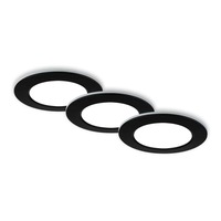Kruhová - BRI 7034-035 CCT LED vestavná svítidla sada, pr.9,2 cm, 3x LED, 4,8 W, 450 lm, černá - BRILONER