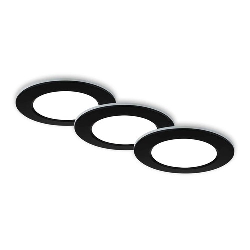 Kruhová - BRI 7034-035 CCT LED vestavná svítidla sada, pr.9,2 cm, 3x LED, 4,8 W, 450 lm, černá - BRILONER - foto 1
