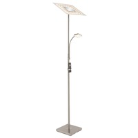 Stojací lampy - BRILO 1341-022 LED nepřímé osvětlení se čtecí lampou, noční světlo, časovač, vypínač, stmívatelné - BRILO