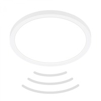Kruhová - BRILO 7524416 BRILONER Move LED stropní svítidlo IP44, přímé a nepřímé osvětlení, pohybové čidlo, kruhové 24 cm, bílé 7524416