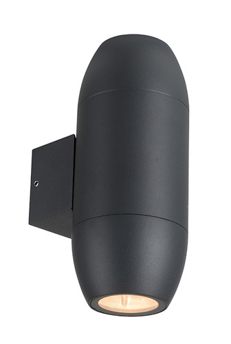 LED nástěnné svítidla - Nástěnná lampa hliník IP54 2xGU10 ČERNÉ BODY - foto 1